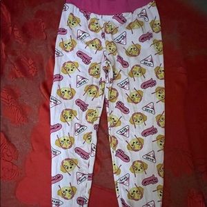 ⭐️ 2/ $15 ⭐️ girls paw patrol pj bottoms (M)